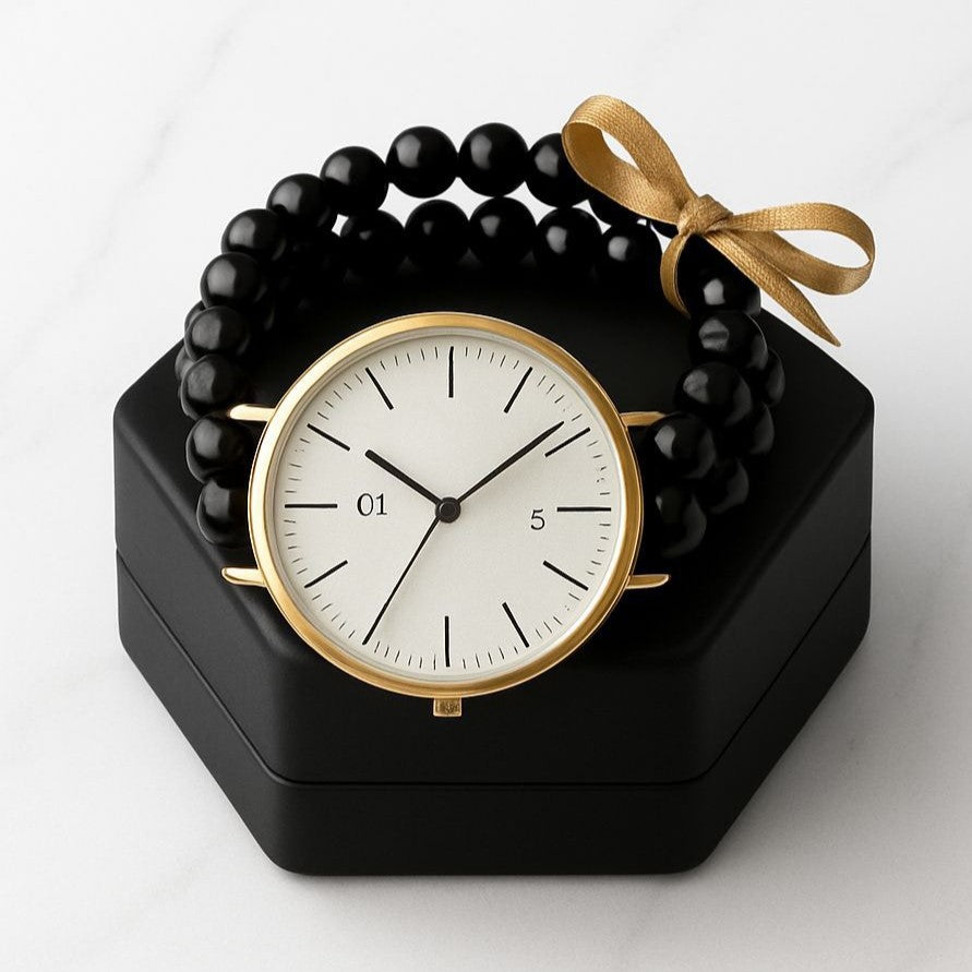 Double Layer Pearls Watch (For Her)