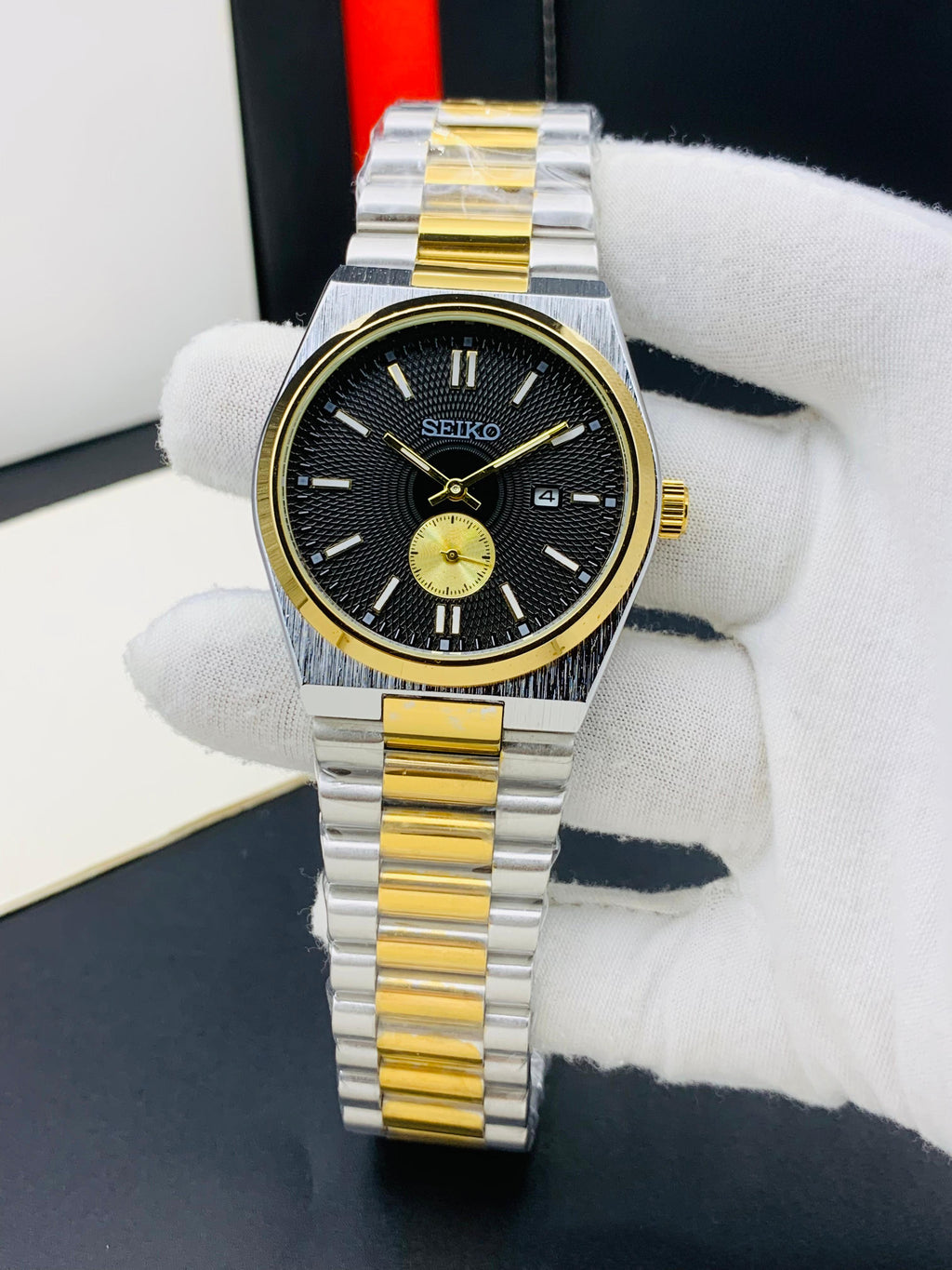 Seiko Down Second Watch (Gold & Silver)