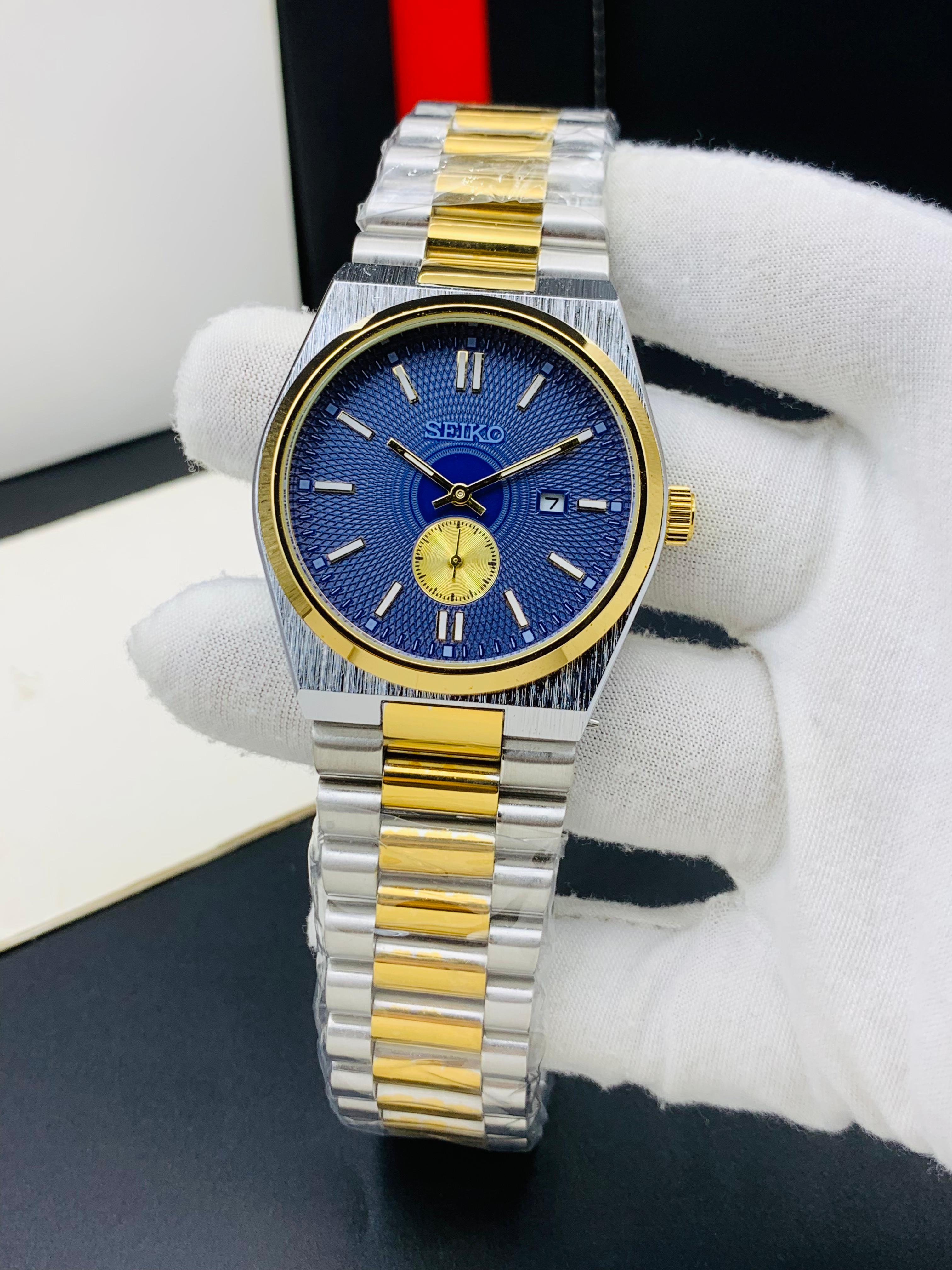 Seiko Down Second Watch (Gold & Silver)