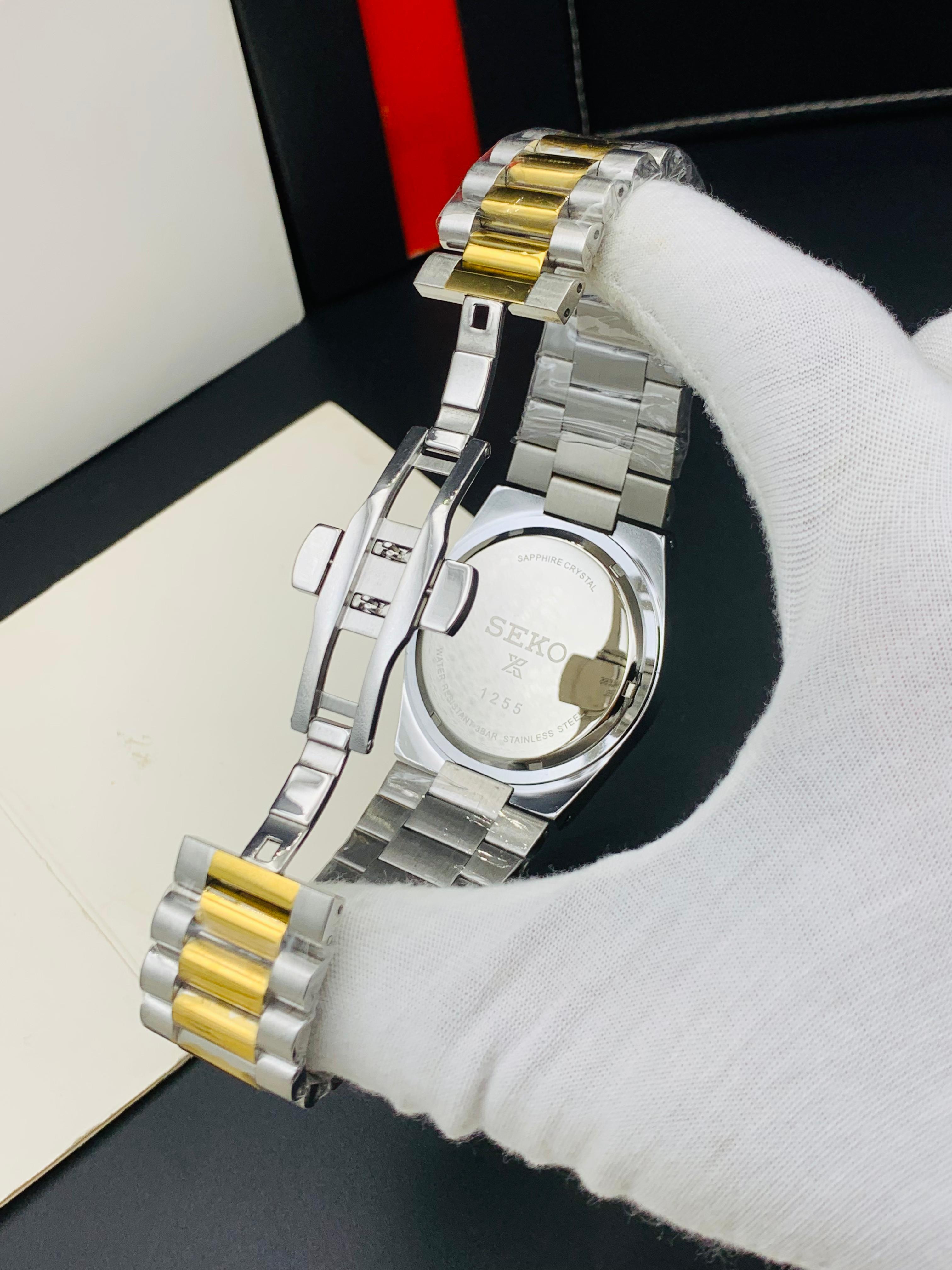 Seiko Down Second Watch (Gold & Silver)